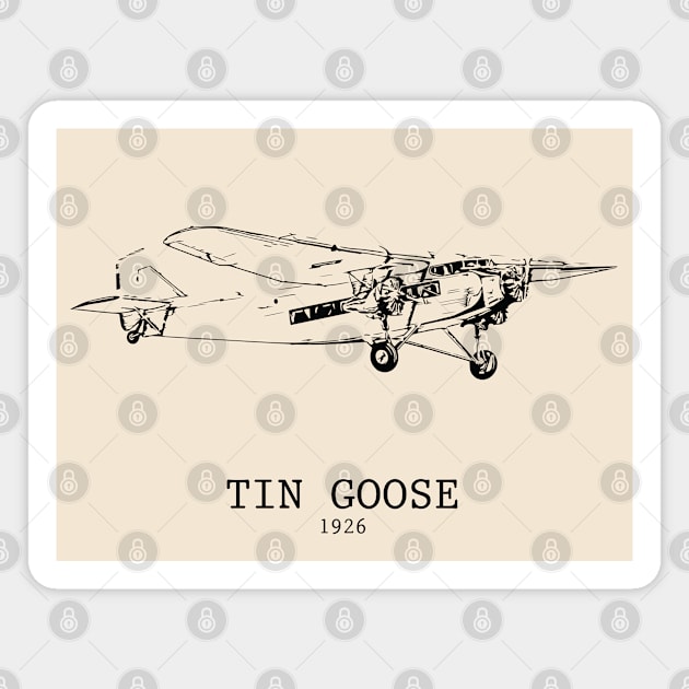 Tin Goose - Early Commercial Aircraft Magnet by Lakeric